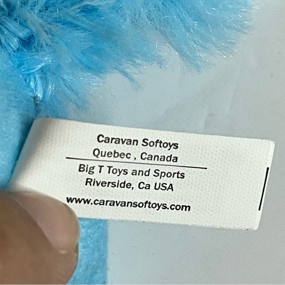 Set of 2 Caravan Softoys Blue Unicorn Plush Ornaments with Sparkly Details - Picture 2 of 9